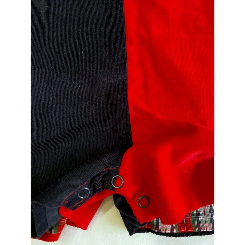 🆕TBBC Cooper Colorblock Jon Jon Nantucket Navy w/ Richmond Red Corduroy 18/24M